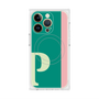 プレミアムスクエアケース with MagSafe［ オリジナル - initial color line - P green ］
