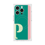 プレミアムスクエアケース with MagSafe［ オリジナル - initial color line - P green ］