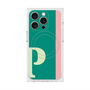 プレミアムスクエアケース with MagSafe［ オリジナル - initial color line - P green ］