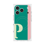 プレミアムスクエアケース with MagSafe［ オリジナル - initial color line - P green ］