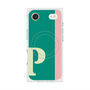 プレミアムスクエアケース with MagSafe［ オリジナル - initial color line - P green ］