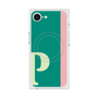 プレミアムスクエアケース with MagSafe［ オリジナル - initial color line - P green ］
