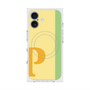 プレミアムスクエアケース with MagSafe［ オリジナル - initial color line - P yellow ］