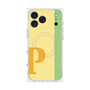 プレミアムスクエアケース with MagSafe［ オリジナル - initial color line - P yellow ］