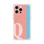 プレミアムスクエアケース with MagSafe［ オリジナル - initial color line - Q pink ］