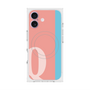 プレミアムスクエアケース with MagSafe［ オリジナル - initial color line - Q pink ］