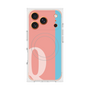 プレミアムスクエアケース with MagSafe［ オリジナル - initial color line - Q pink ］