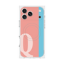 プレミアムスクエアケース with MagSafe［ オリジナル - initial color line - Q pink ］