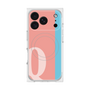 プレミアムスクエアケース with MagSafe［ オリジナル - initial color line - Q pink ］