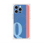 プレミアムスクエアケース with MagSafe［ オリジナル - initial color line - Q blue ］
