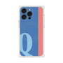 プレミアムスクエアケース with MagSafe［ オリジナル - initial color line - Q blue ］