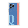 プレミアムスクエアケース with MagSafe［ オリジナル - initial color line - Q blue ］