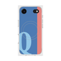 プレミアムスクエアケース with MagSafe［ オリジナル - initial color line - Q blue ］