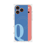 プレミアムスクエアケース with MagSafe［ オリジナル - initial color line - Q blue ］