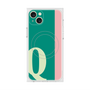 プレミアムスクエアケース with MagSafe［ オリジナル - initial color line - Q green ］