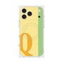 プレミアムスクエアケース with MagSafe［ オリジナル - initial color line - Q yellow ］