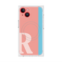 プレミアムスクエアケース with MagSafe［ オリジナル - initial color line - R pink ］