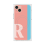 プレミアムスクエアケース with MagSafe［ オリジナル - initial color line - R pink ］