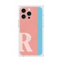 プレミアムスクエアケース with MagSafe［ オリジナル - initial color line - R pink ］