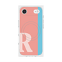 プレミアムスクエアケース with MagSafe［ オリジナル - initial color line - R pink ］