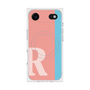 プレミアムスクエアケース with MagSafe［ オリジナル - initial color line - R pink ］