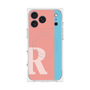 プレミアムスクエアケース with MagSafe［ オリジナル - initial color line - R pink ］