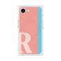 プレミアムスクエアケース with MagSafe［ オリジナル - initial color line - R pink ］