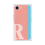 プレミアムスクエアケース with MagSafe［ オリジナル - initial color line - R pink ］