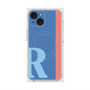 プレミアムスクエアケース with MagSafe［ オリジナル - initial color line - R blue ］