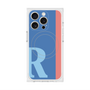 プレミアムスクエアケース with MagSafe［ オリジナル - initial color line - R blue ］