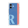 プレミアムスクエアケース with MagSafe［ オリジナル - initial color line - R blue ］
