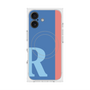 プレミアムスクエアケース with MagSafe［ オリジナル - initial color line - R blue ］