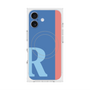 プレミアムスクエアケース with MagSafe［ オリジナル - initial color line - R blue ］