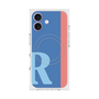 プレミアムスクエアケース with MagSafe［ オリジナル - initial color line - R blue ］