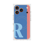 プレミアムスクエアケース with MagSafe［ オリジナル - initial color line - R blue ］