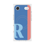プレミアムスクエアケース with MagSafe［ オリジナル - initial color line - R blue ］