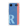プレミアムスクエアケース with MagSafe［ オリジナル - initial color line - R blue ］
