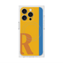 プレミアムスクエアケース with MagSafe［ オリジナル - initial color line - R orange ］