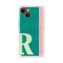 プレミアムスクエアケース with MagSafe［ オリジナル - initial color line - R green ］
