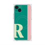 プレミアムスクエアケース with MagSafe［ オリジナル - initial color line - R green ］