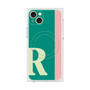 プレミアムスクエアケース with MagSafe［ オリジナル - initial color line - R green ］