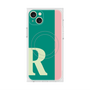 プレミアムスクエアケース with MagSafe［ オリジナル - initial color line - R green ］