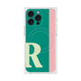 プレミアムスクエアケース with MagSafe［ オリジナル - initial color line - R green ］