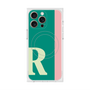 プレミアムスクエアケース with MagSafe［ オリジナル - initial color line - R green ］