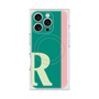 プレミアムスクエアケース with MagSafe［ オリジナル - initial color line - R green ］
