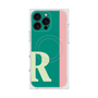 プレミアムスクエアケース with MagSafe［ オリジナル - initial color line - R green ］