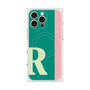 プレミアムスクエアケース with MagSafe［ オリジナル - initial color line - R green ］