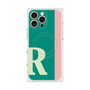 プレミアムスクエアケース with MagSafe［ オリジナル - initial color line - R green ］