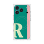 プレミアムスクエアケース with MagSafe［ オリジナル - initial color line - R green ］