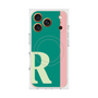 プレミアムスクエアケース with MagSafe［ オリジナル - initial color line - R green ］